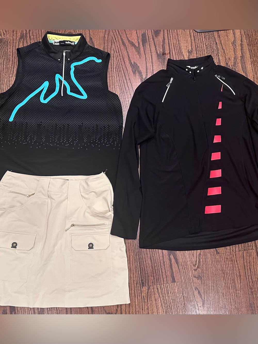 Jamie Sadock Tennis Golf athletic set, size small tops and 0 skort